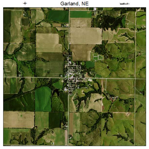 Garland, NE air photo map
