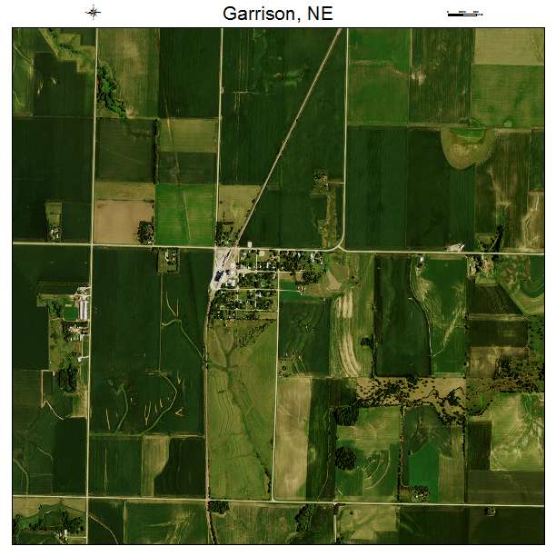 Garrison, NE air photo map