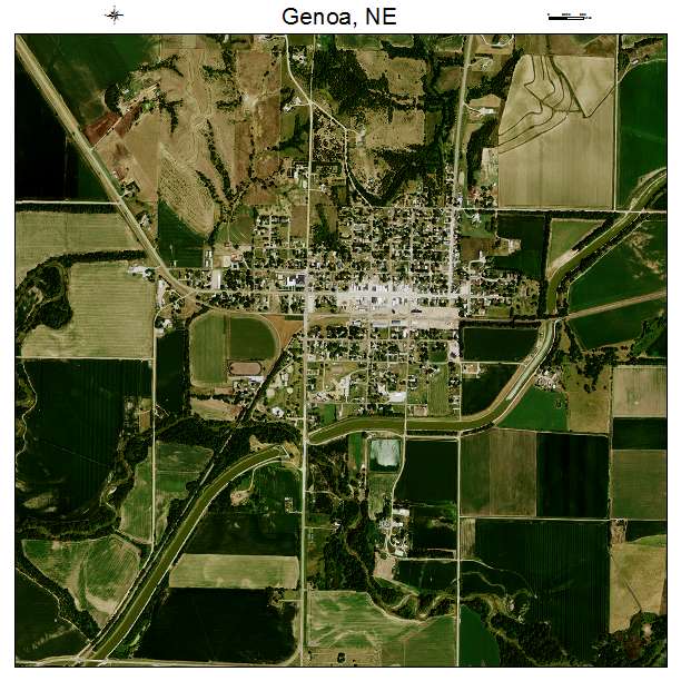 Genoa, NE air photo map