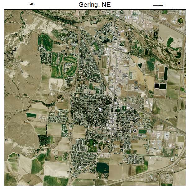 Gering, NE air photo map