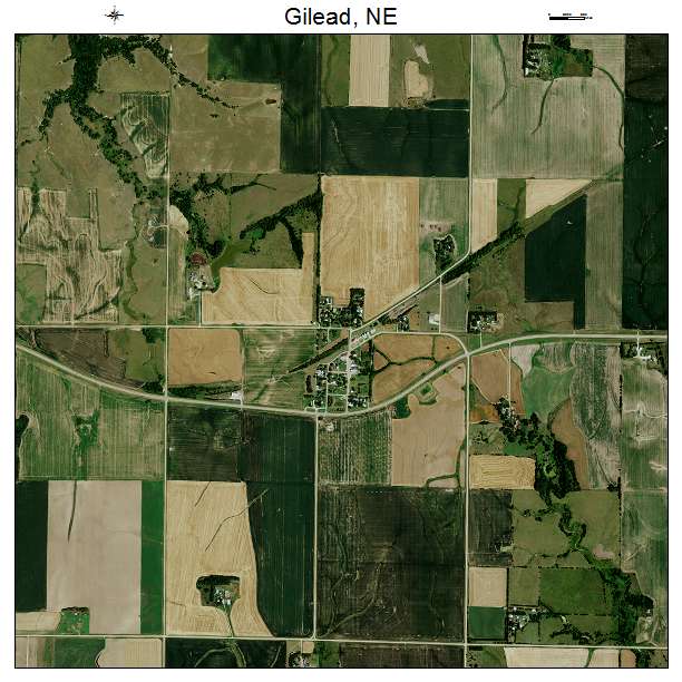 Gilead, NE air photo map
