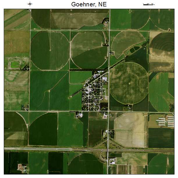 Goehner, NE air photo map