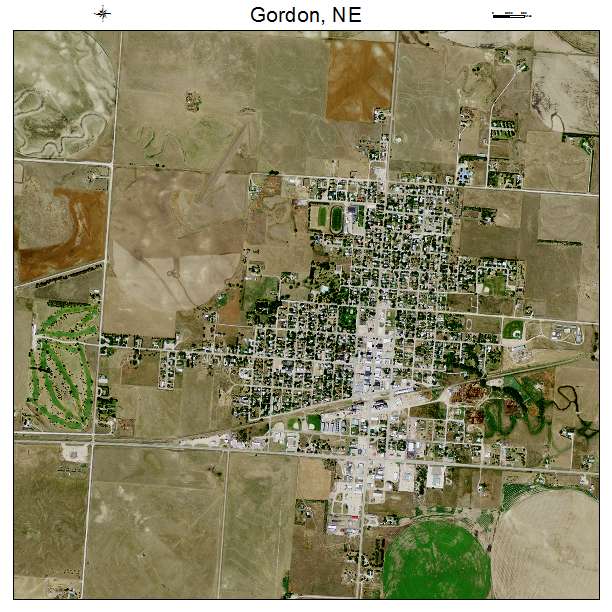 Gordon, NE air photo map