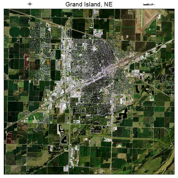 Grand Island, NE air photo map