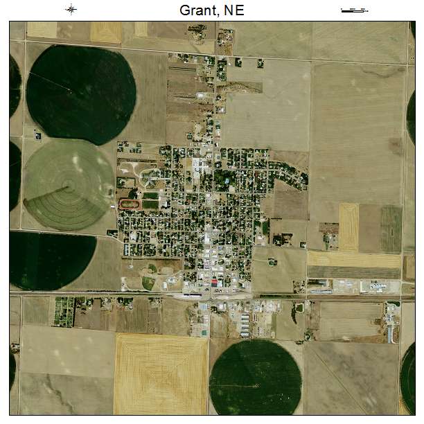 Grant, NE air photo map