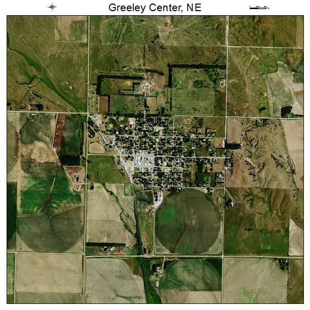 Greeley Center, NE air photo map