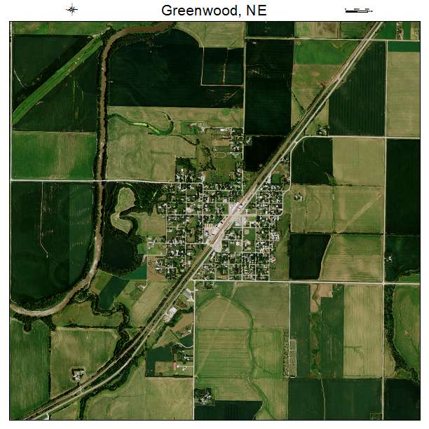 Greenwood, NE air photo map
