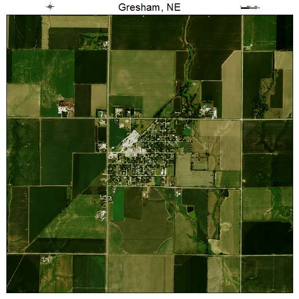 Gresham, NE air photo map