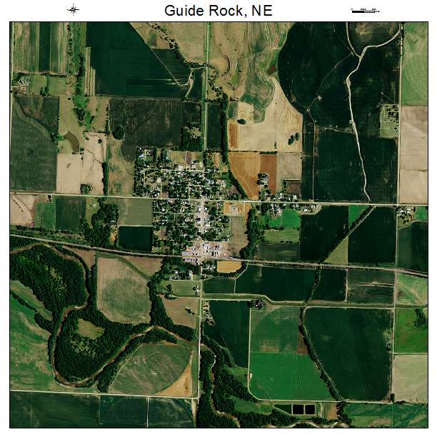 Guide Rock, NE air photo map