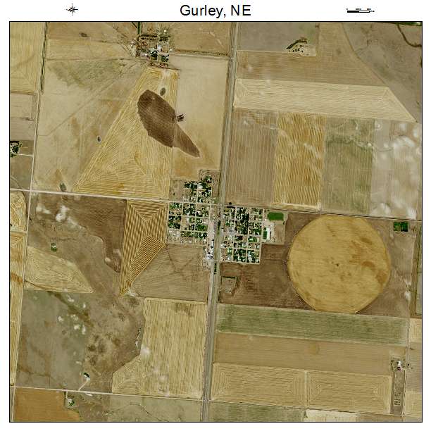 Gurley, NE air photo map