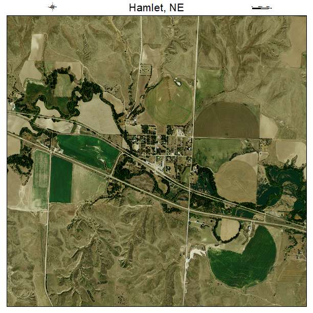 Hamlet, NE air photo map