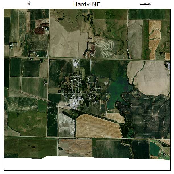Hardy, NE air photo map