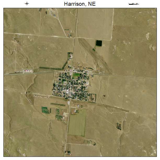 Harrison, NE air photo map