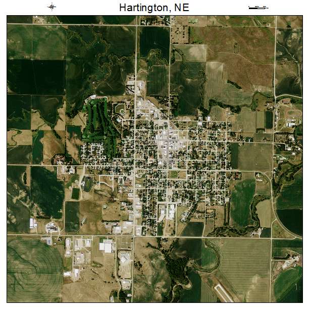 Hartington, NE air photo map