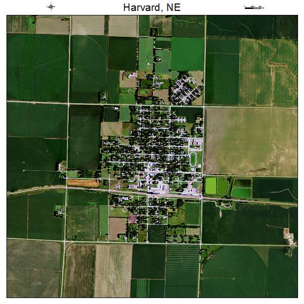 Harvard, NE air photo map