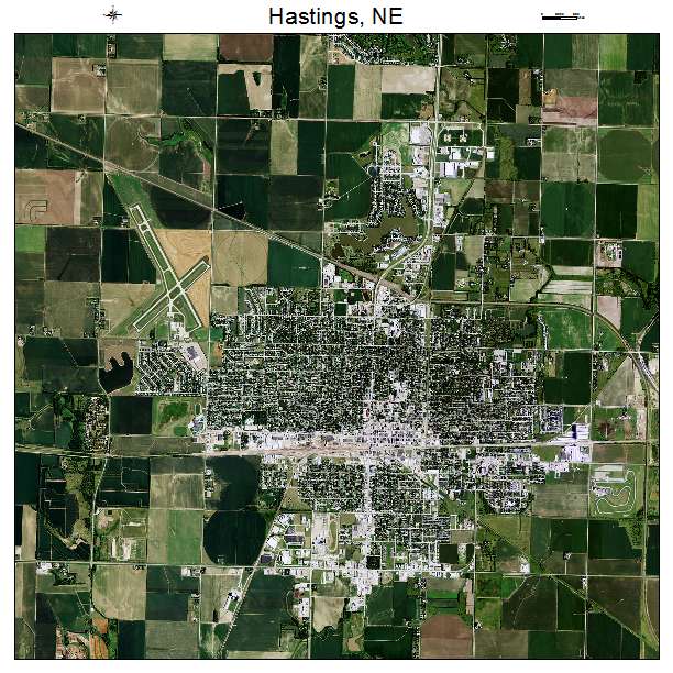 Hastings, NE air photo map