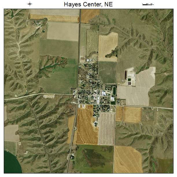Hayes Center, NE air photo map