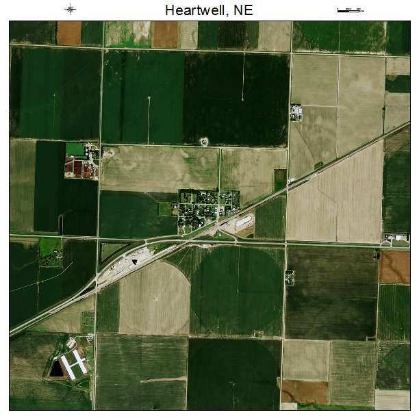 Heartwell, NE air photo map