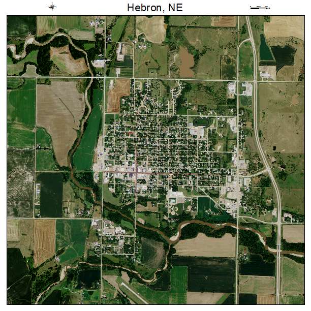 Hebron, NE air photo map