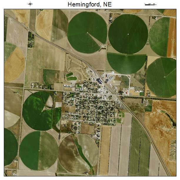 Hemingford, NE air photo map