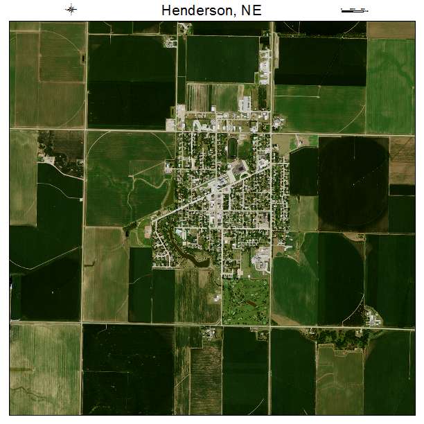 Henderson, NE air photo map