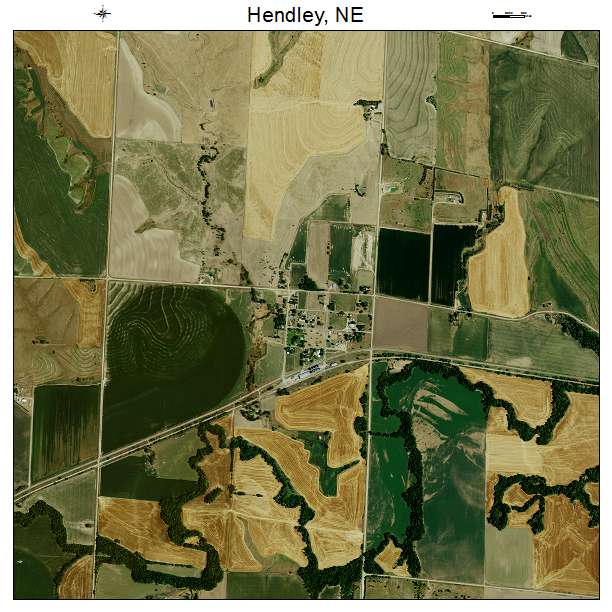 Hendley, NE air photo map