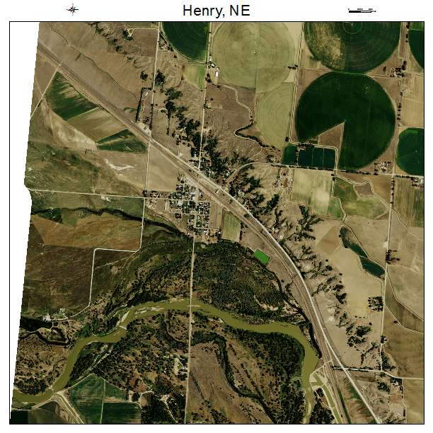 Henry, NE air photo map