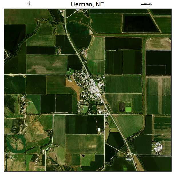 Herman, NE air photo map