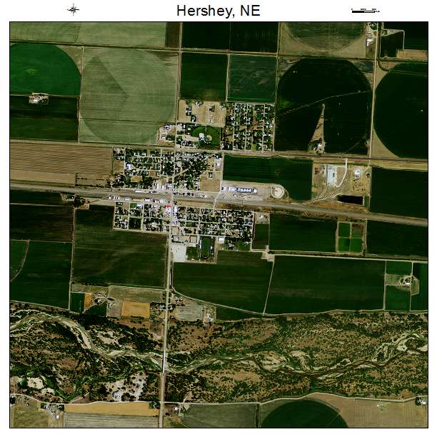 Hershey, NE air photo map