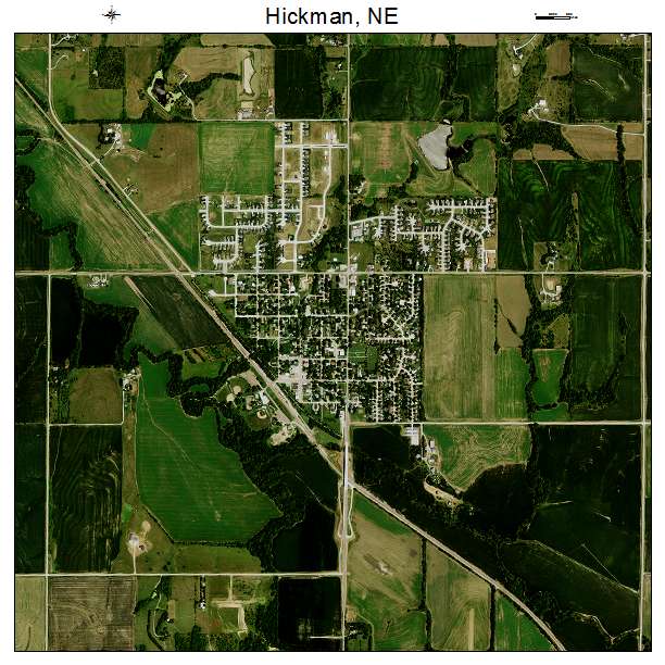 Hickman, NE air photo map