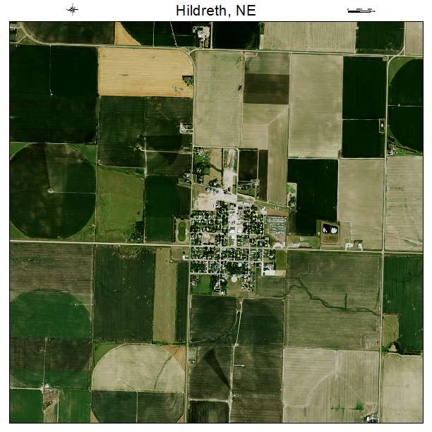 Hildreth, NE air photo map