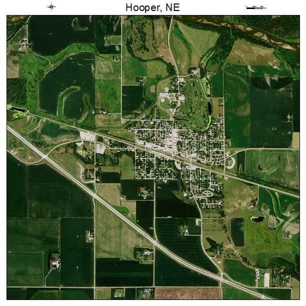 Hooper, NE air photo map