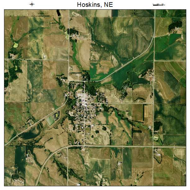 Hoskins, NE air photo map