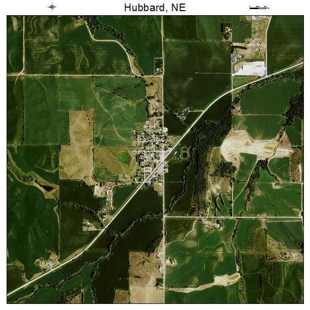 Hubbard, NE air photo map