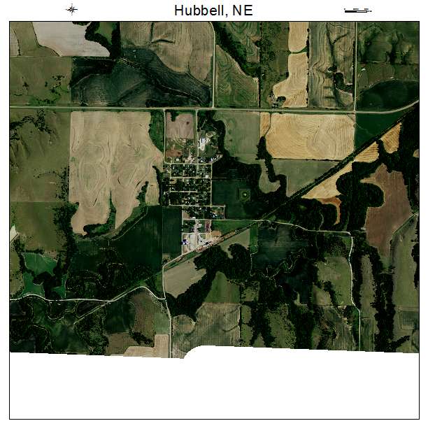 Hubbell, NE air photo map