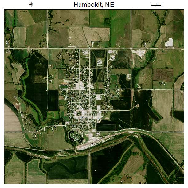 Humboldt, NE air photo map