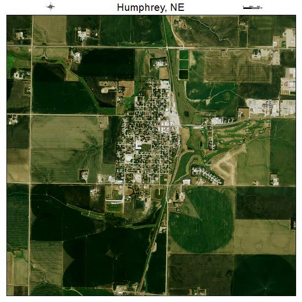 Humphrey, NE air photo map