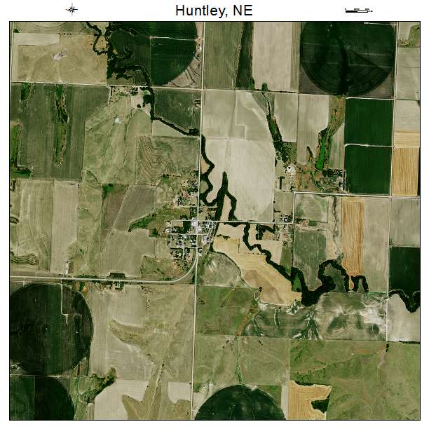 Huntley, NE air photo map