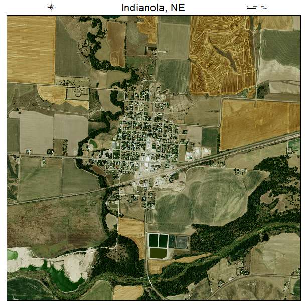 Indianola, NE air photo map