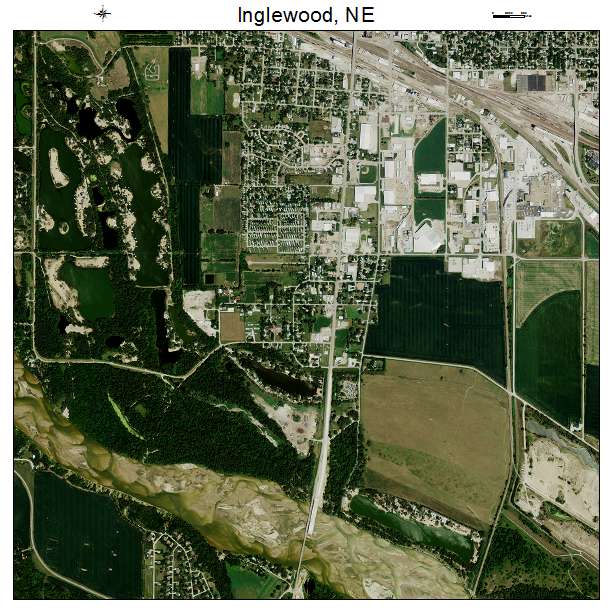 Inglewood, NE air photo map
