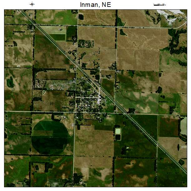 Inman, NE air photo map