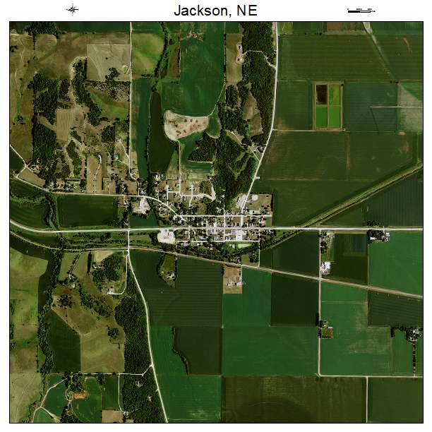 Jackson, NE air photo map