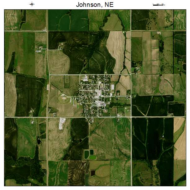 Johnson, NE air photo map