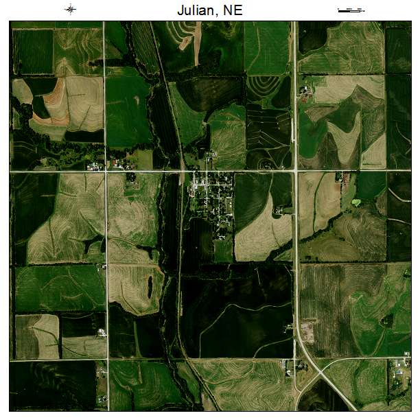 Julian, NE air photo map