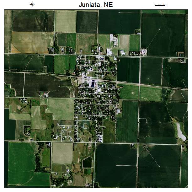 Juniata, NE air photo map