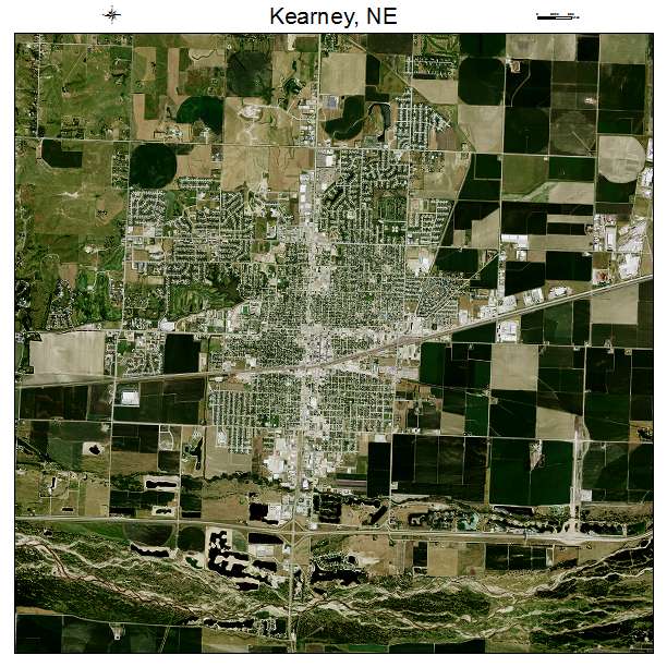 Kearney, NE air photo map