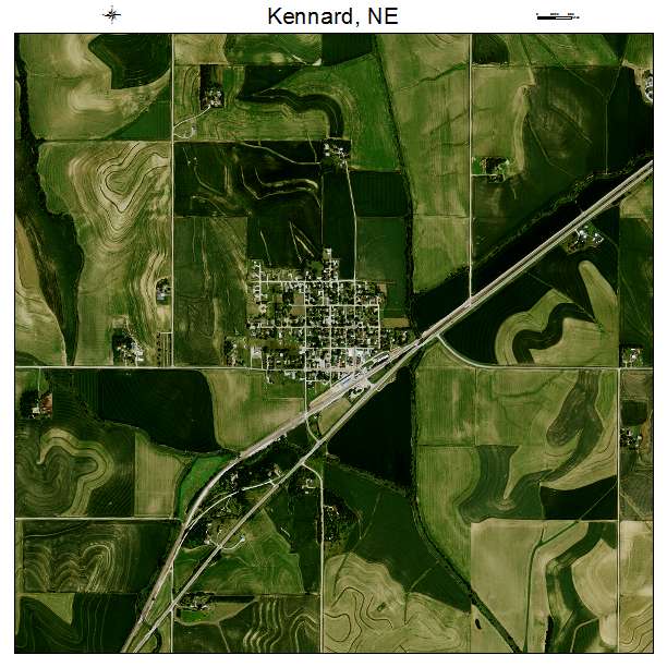 Kennard, NE air photo map