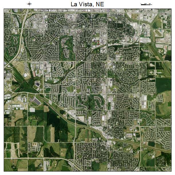 La Vista, NE air photo map