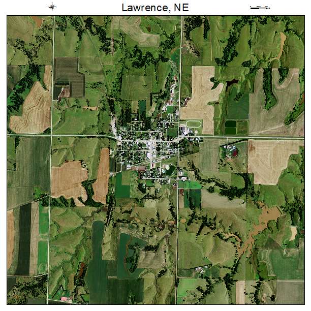 Lawrence, NE air photo map