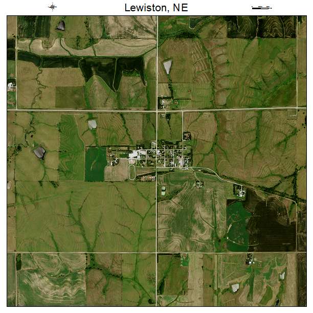 Lewiston, NE air photo map